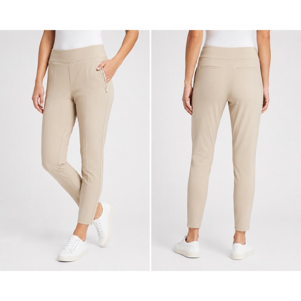 Athleta Brooklyn Ankle Pant Women’s Size 8 Beige Stretch Travel Career Tapered